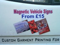 Full colour printed vehicle magnetic signs