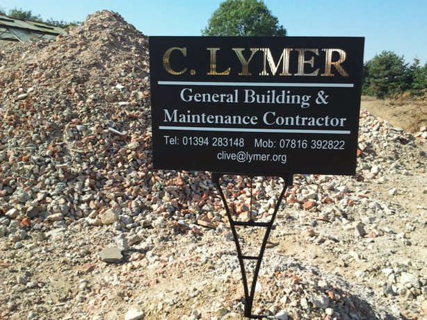 Builders sign board