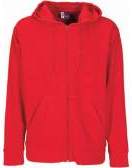 Red zip hoody