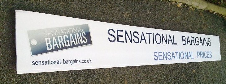 Large shop window sign board