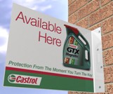Projecting shop sign