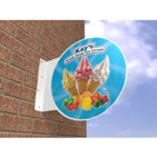 Projecting Round shop sign